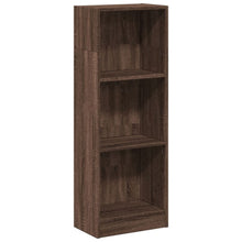 Boekenkast 40x24x109 cm bewerkt hout bruin eikenkleurig