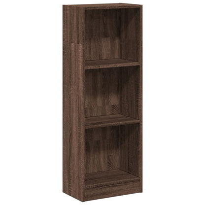 Boekenkast 40x24x109 cm bewerkt hout bruin eikenkleurig