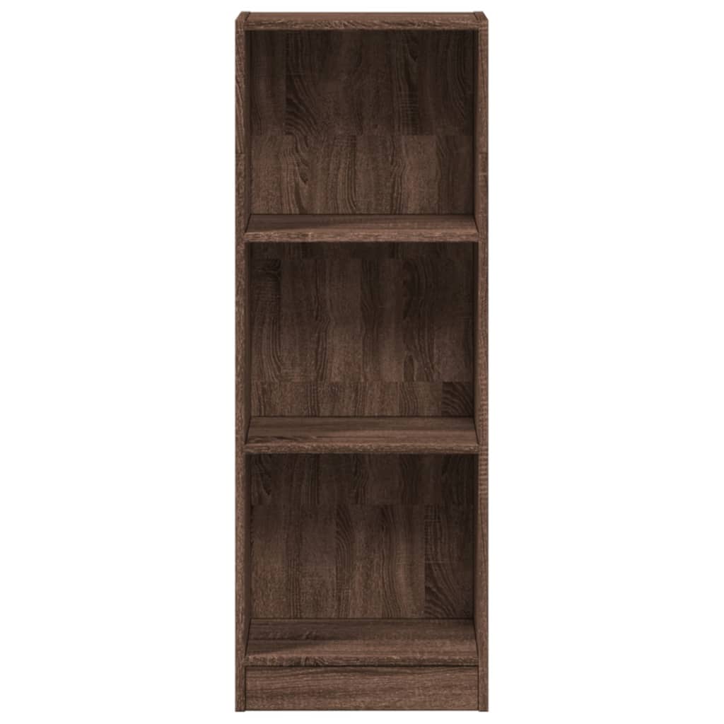 Boekenkast 40x24x109 cm bewerkt hout bruin eikenkleurig