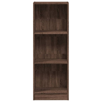 Boekenkast 40x24x109 cm bewerkt hout bruin eikenkleurig