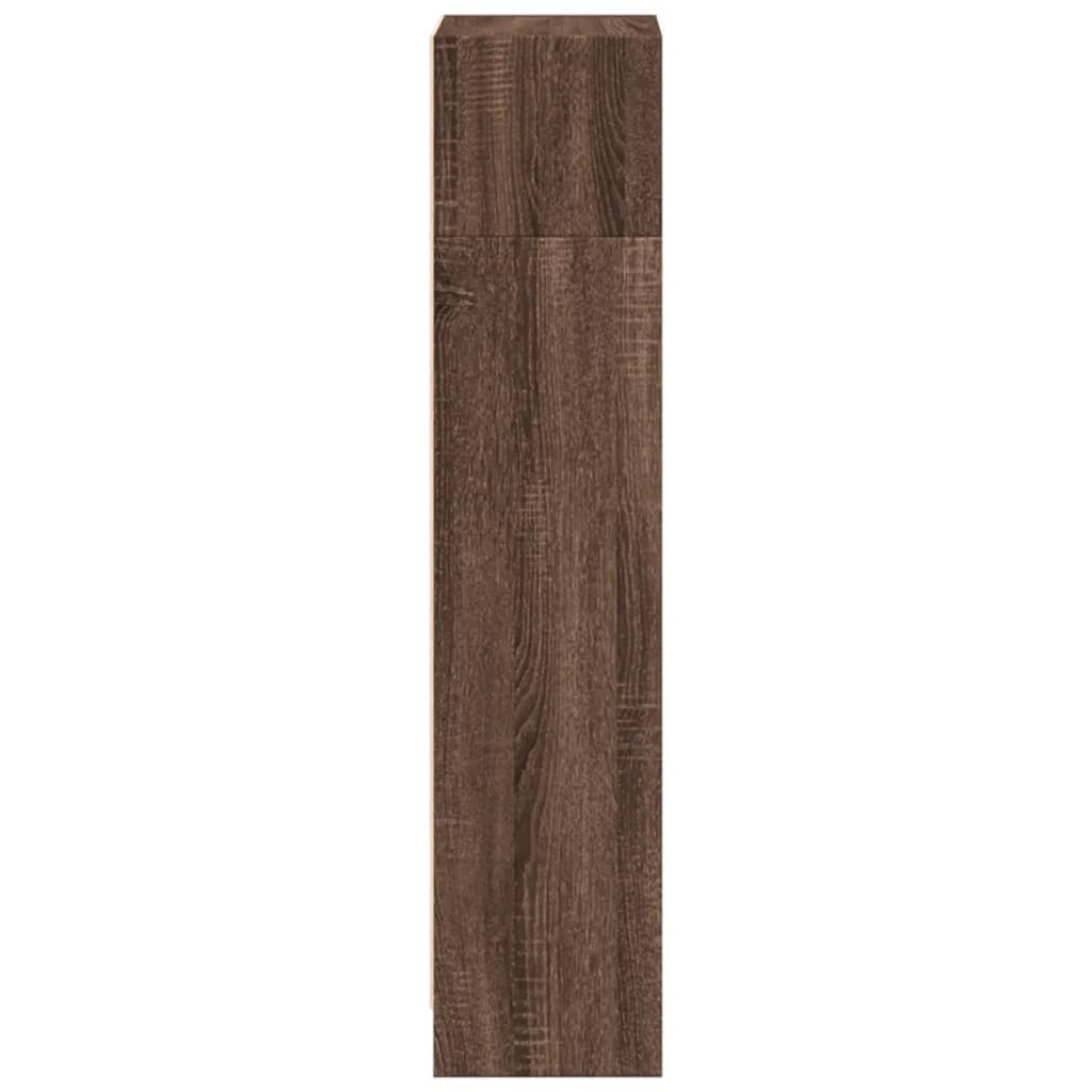 Boekenkast 40x24x109 cm bewerkt hout bruin eikenkleurig