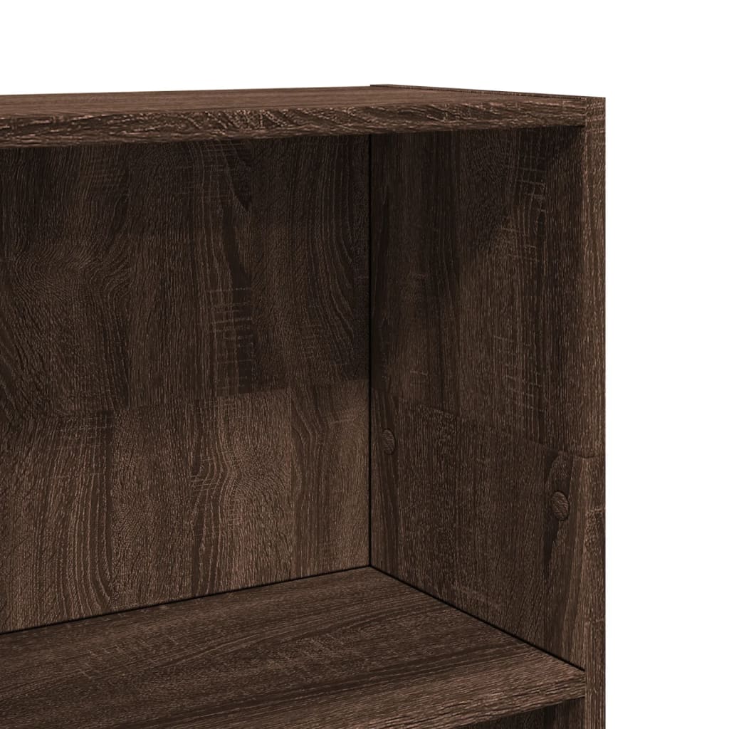 Boekenkast 40x24x109 cm bewerkt hout bruin eikenkleurig