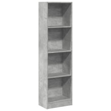 Boekenkast 40x24x143 cm bewerkt hout betongrijs