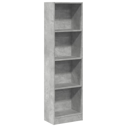 Boekenkast 40x24x143 cm bewerkt hout betongrijs