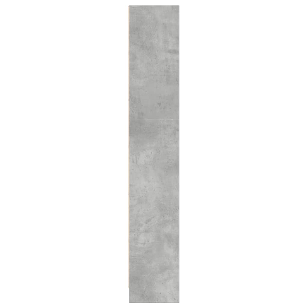 Boekenkast 40x24x143 cm bewerkt hout betongrijs