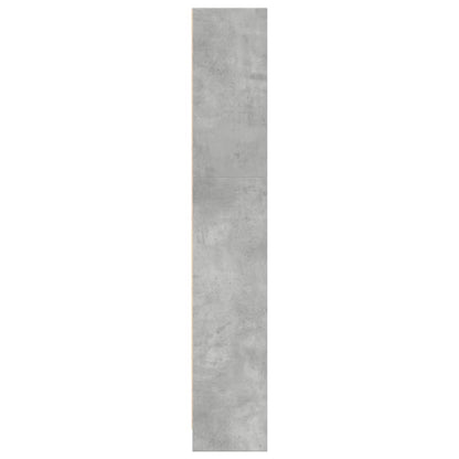 Boekenkast 40x24x143 cm bewerkt hout betongrijs