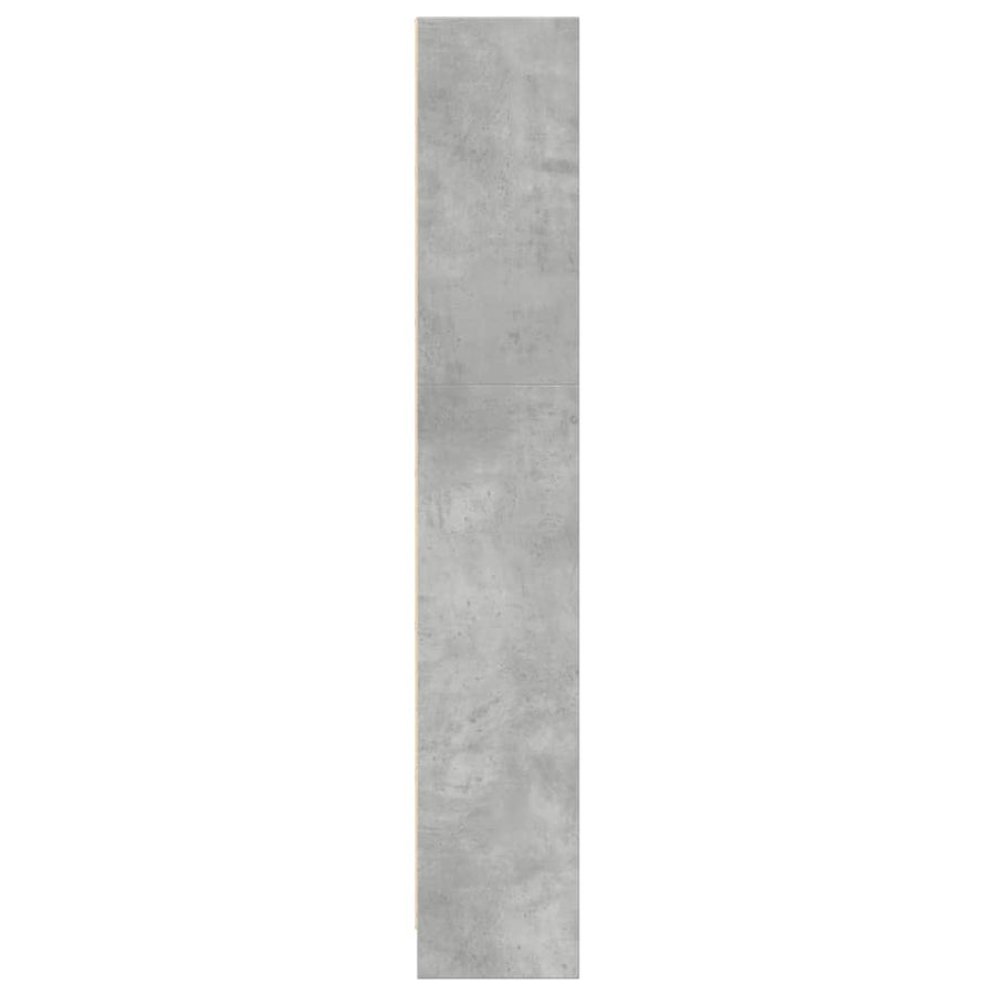 Boekenkast 40x24x143 cm bewerkt hout betongrijs