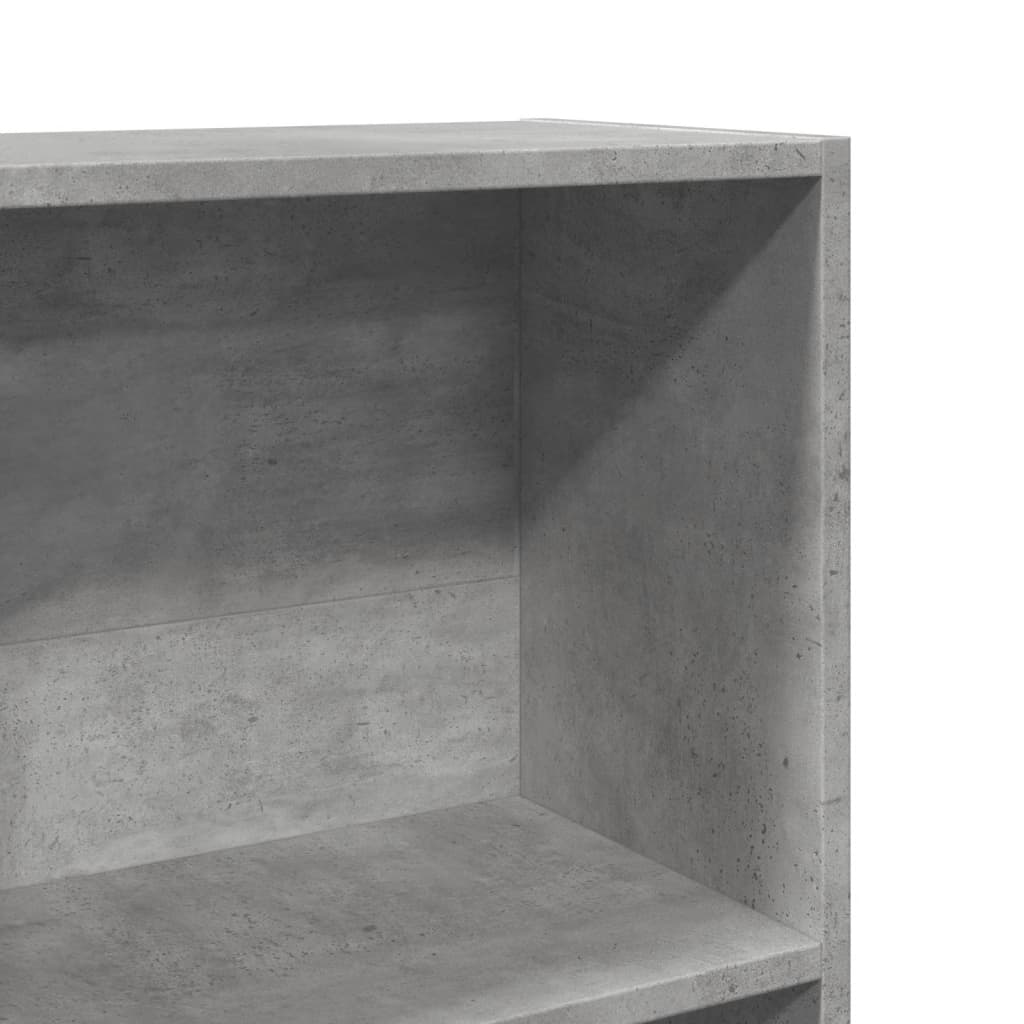 Boekenkast 40x24x143 cm bewerkt hout betongrijs