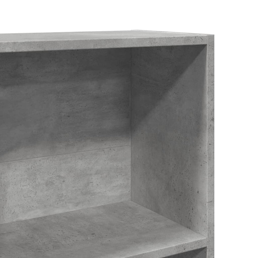 Boekenkast 40x24x143 cm bewerkt hout betongrijs