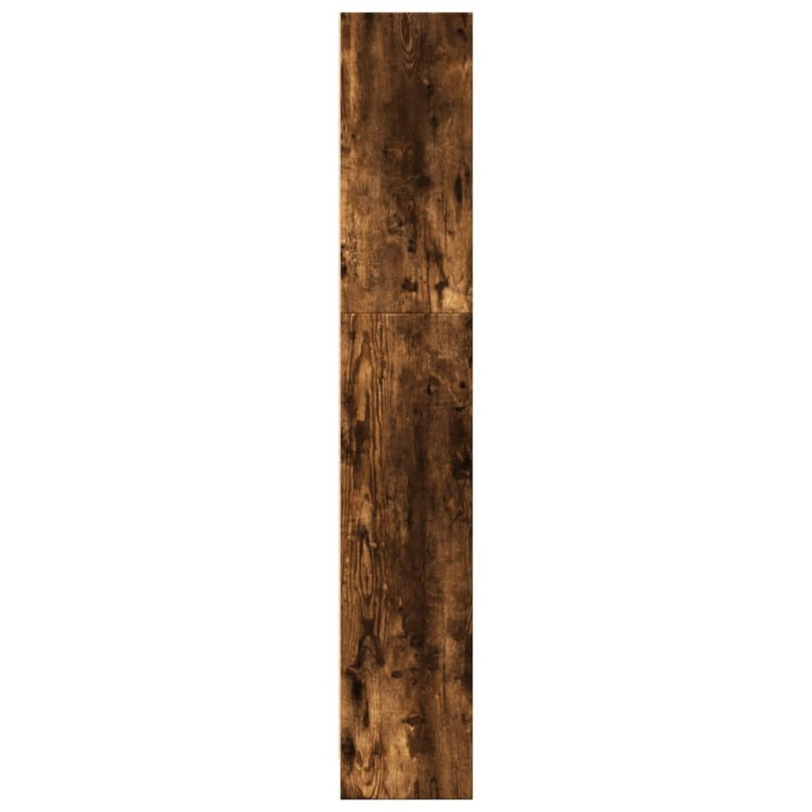 Boekenkast 40x24x143 cm bewerkt hout gerookt eikenkleurig