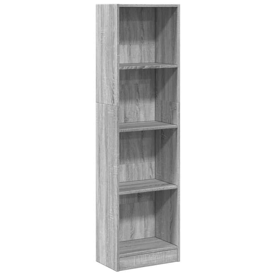 Boekenkast 40x24x143 cm bewerkt hout grijs sonoma eikenkleurig