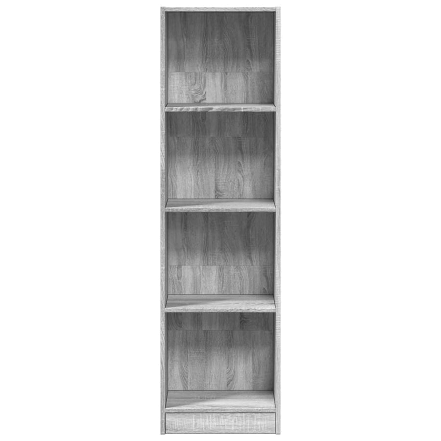 Boekenkast 40x24x143 cm bewerkt hout grijs sonoma eikenkleurig