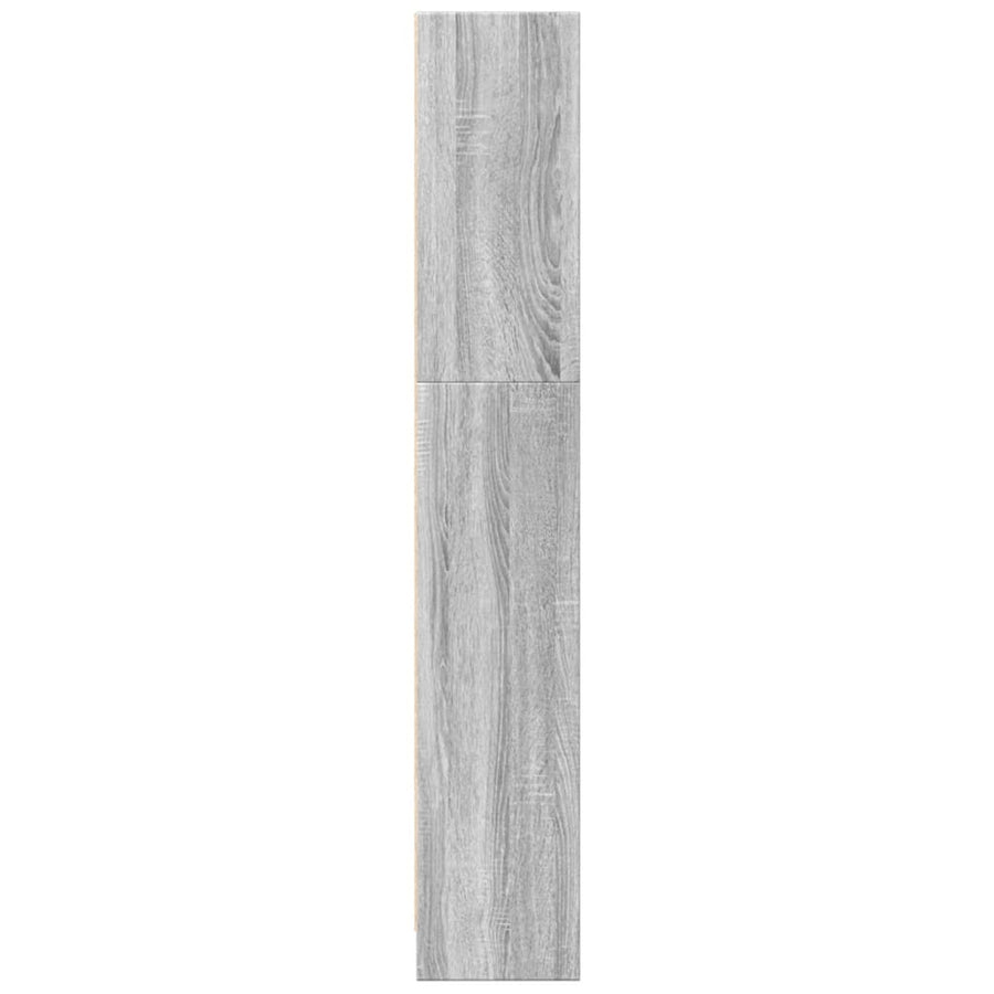 Boekenkast 40x24x143 cm bewerkt hout grijs sonoma eikenkleurig