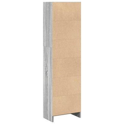 Boekenkast 40x24x143 cm bewerkt hout grijs sonoma eikenkleurig