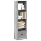 Boekenkast 40x24x143 cm bewerkt hout grijs sonoma