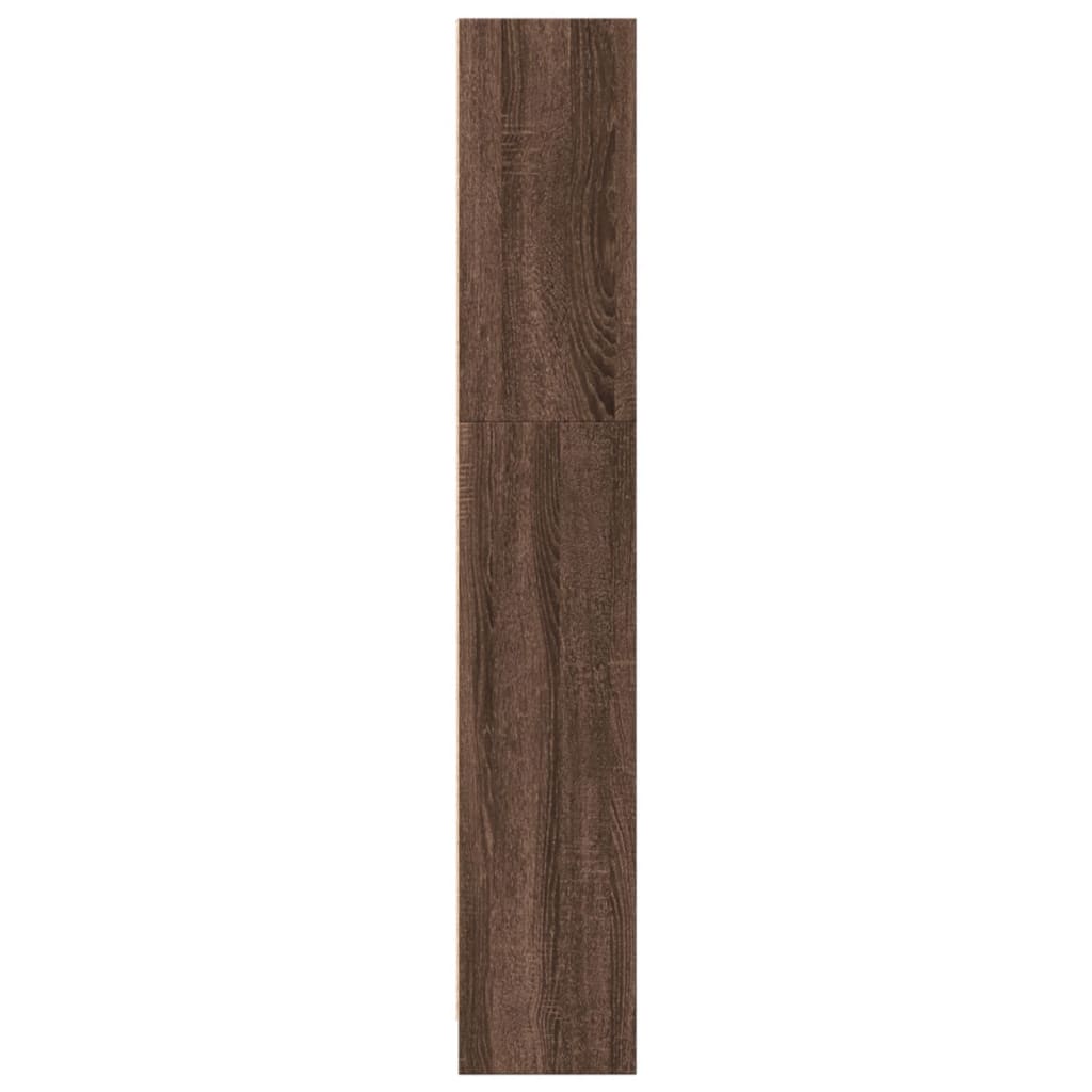 Boekenkast 40x24x143 cm bewerkt hout bruin eikenkleurig