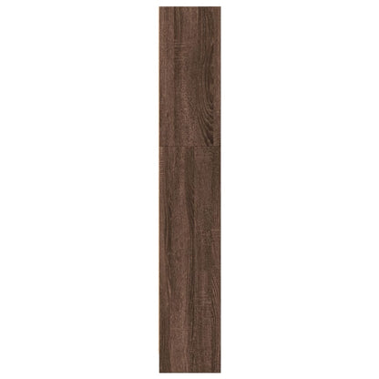 Boekenkast 40x24x143 cm bewerkt hout bruin eikenkleurig