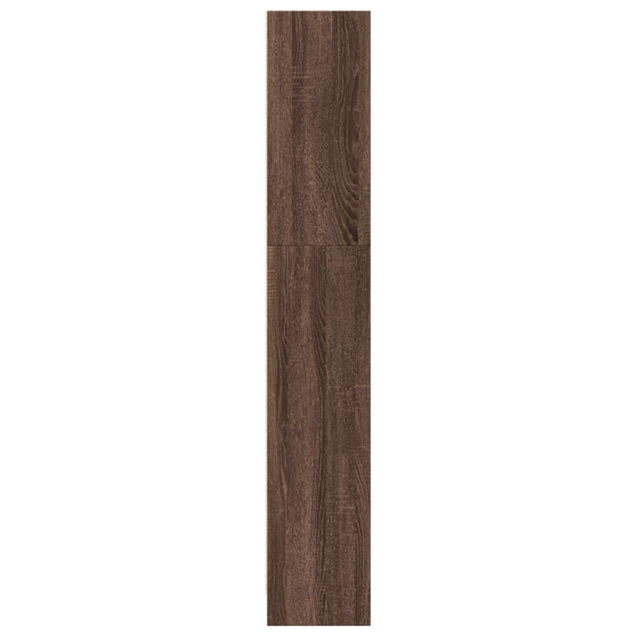 Boekenkast 40x24x143 cm bewerkt hout bruin eikenkleurig