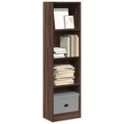 Boekenkast 40x24x143 cm bewerkt hout bruin