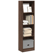 Boekenkast 40x24x143 cm bewerkt hout bruin