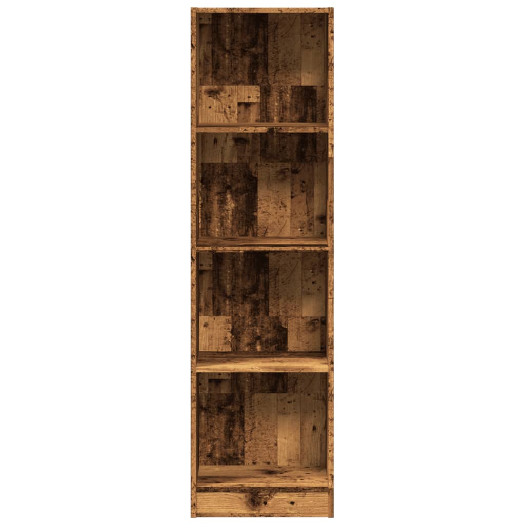 Boekenkast 40x24x143 cm bewerkt hout oud houtkleurig