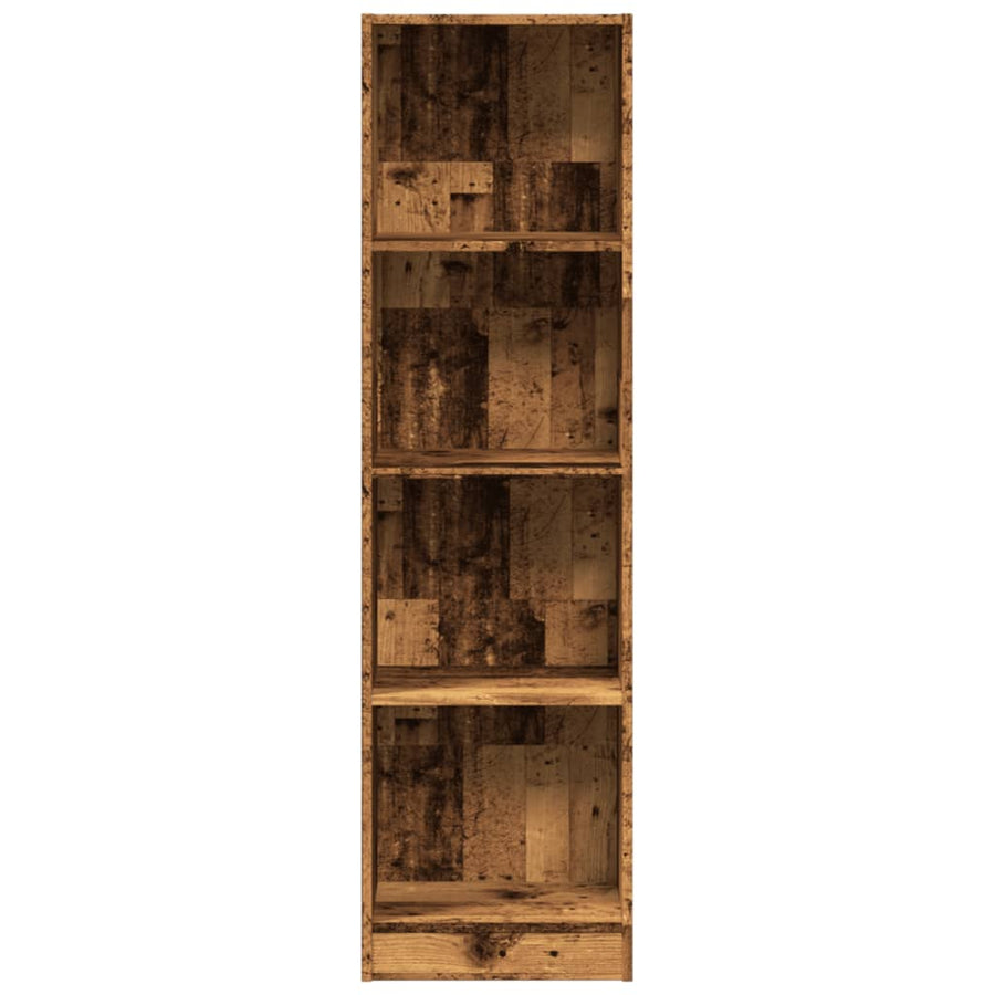 Boekenkast 40x24x143 cm bewerkt hout oud houtkleurig