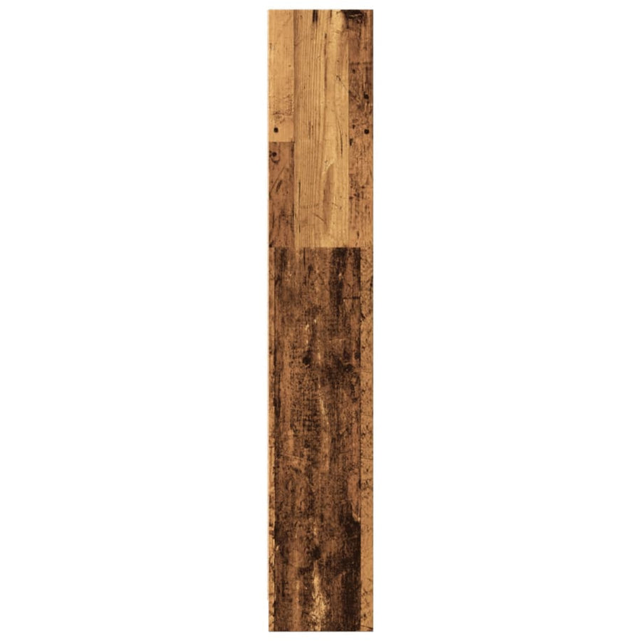 Boekenkast 40x24x143 cm bewerkt hout oud houtkleurig