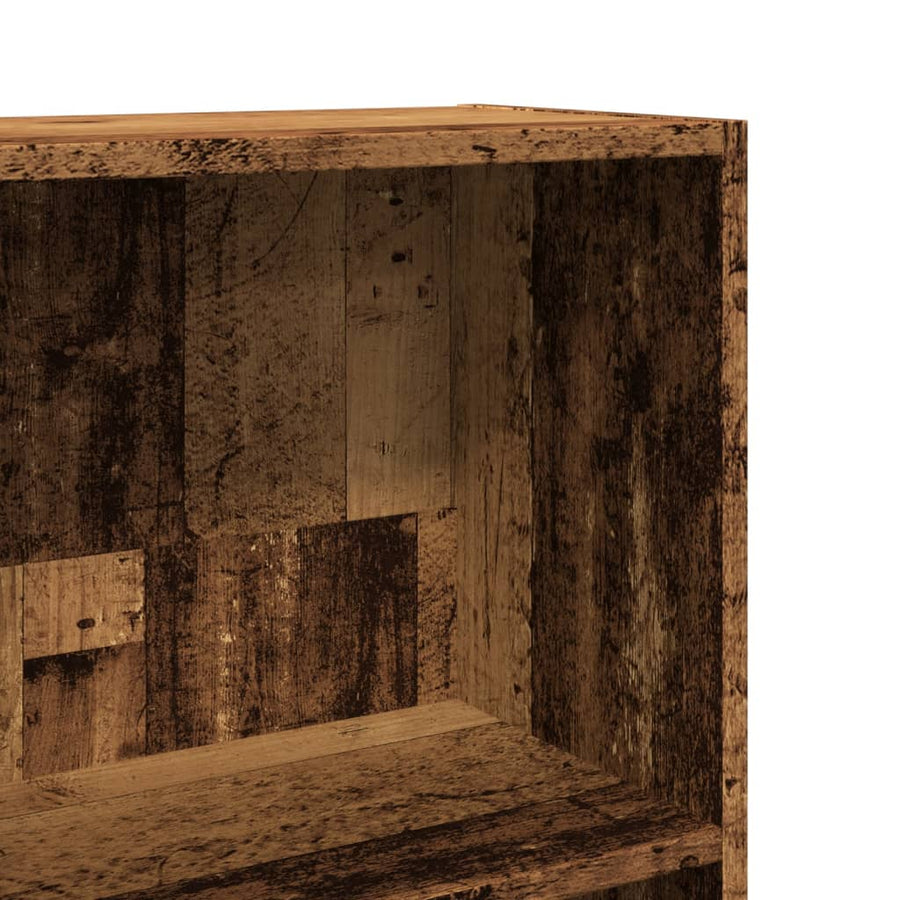 Boekenkast 40x24x143 cm bewerkt hout oud houtkleurig