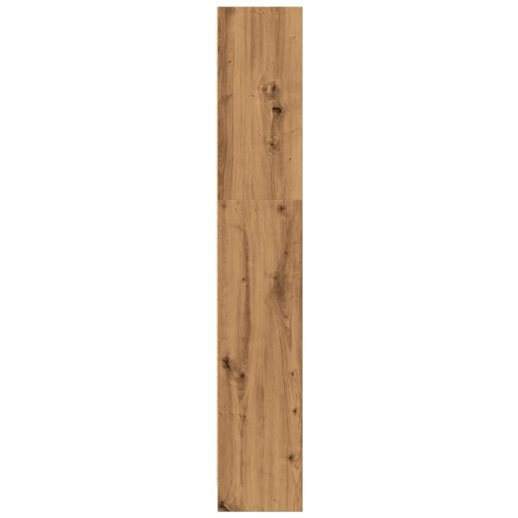 Boekenkast 40x24x143 cm bewerkt hout artisanaal eikenkleurig