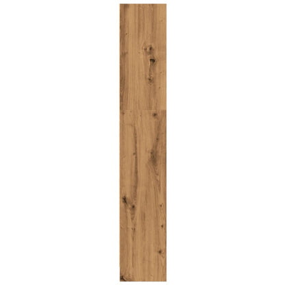 Boekenkast 40x24x143 cm bewerkt hout artisanaal eikenkleurig