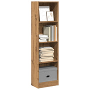 Boekenkast 40x24x143 cm bewerkt hout eikenkleurig
