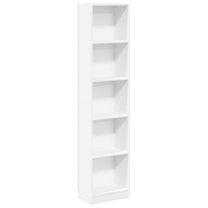 Boekenkast 40x24x176 cm bewerkt hout wit