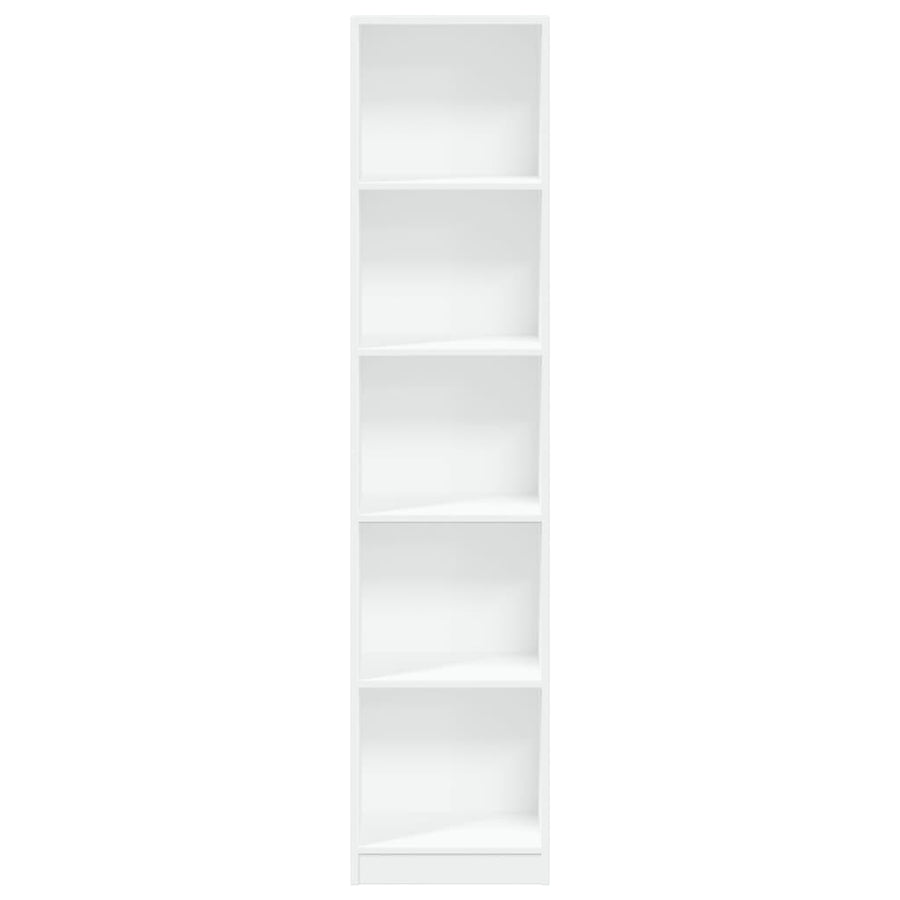 Boekenkast 40x24x176 cm bewerkt hout wit
