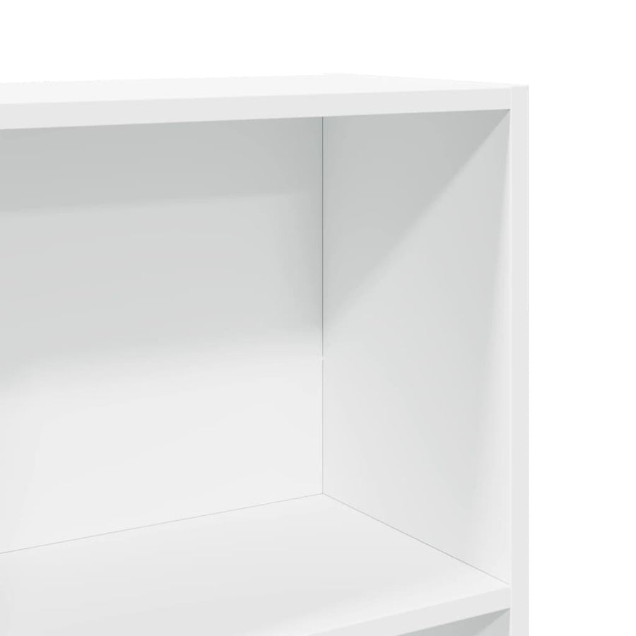 Boekenkast 40x24x176 cm bewerkt hout wit
