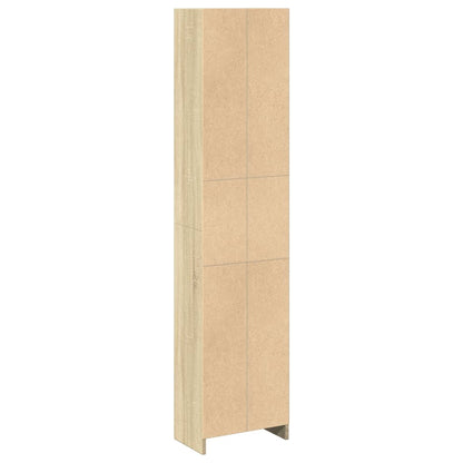 Boekenkast 40x24x176 cm bewerkt hout sonoma eikenkleurig