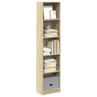 Bookcase 40x24x176 cm engineered wood Sonoma oak-coloured