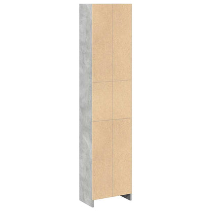 Boekenkast 40x24x176 cm bewerkt hout betongrijs