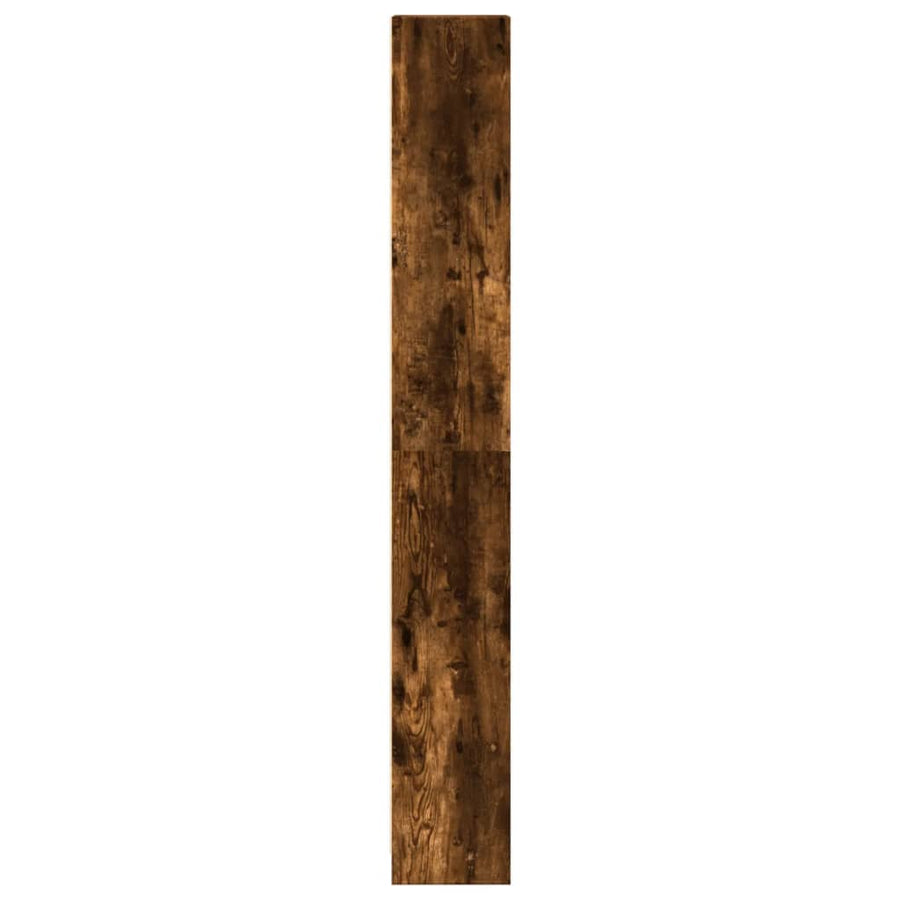Boekenkast 40x24x176 cm bewerkt hout gerookt eikenkleurig