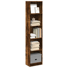 Bookcase 40x24x176 cm engineered wood smoked oak look