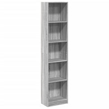 Boekenkast 40x24x176 cm bewerkt hout grijs sonoma eikenkleurig