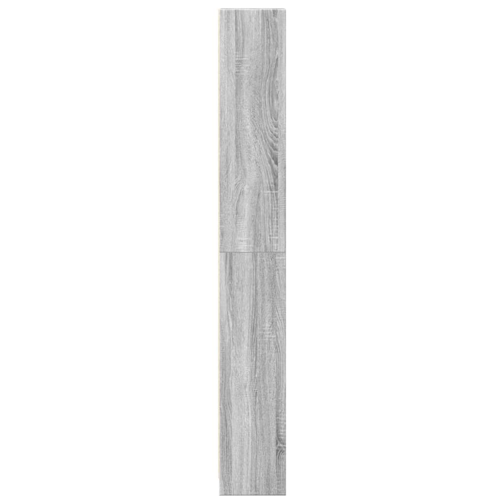 Boekenkast 40x24x176 cm bewerkt hout grijs sonoma eikenkleurig
