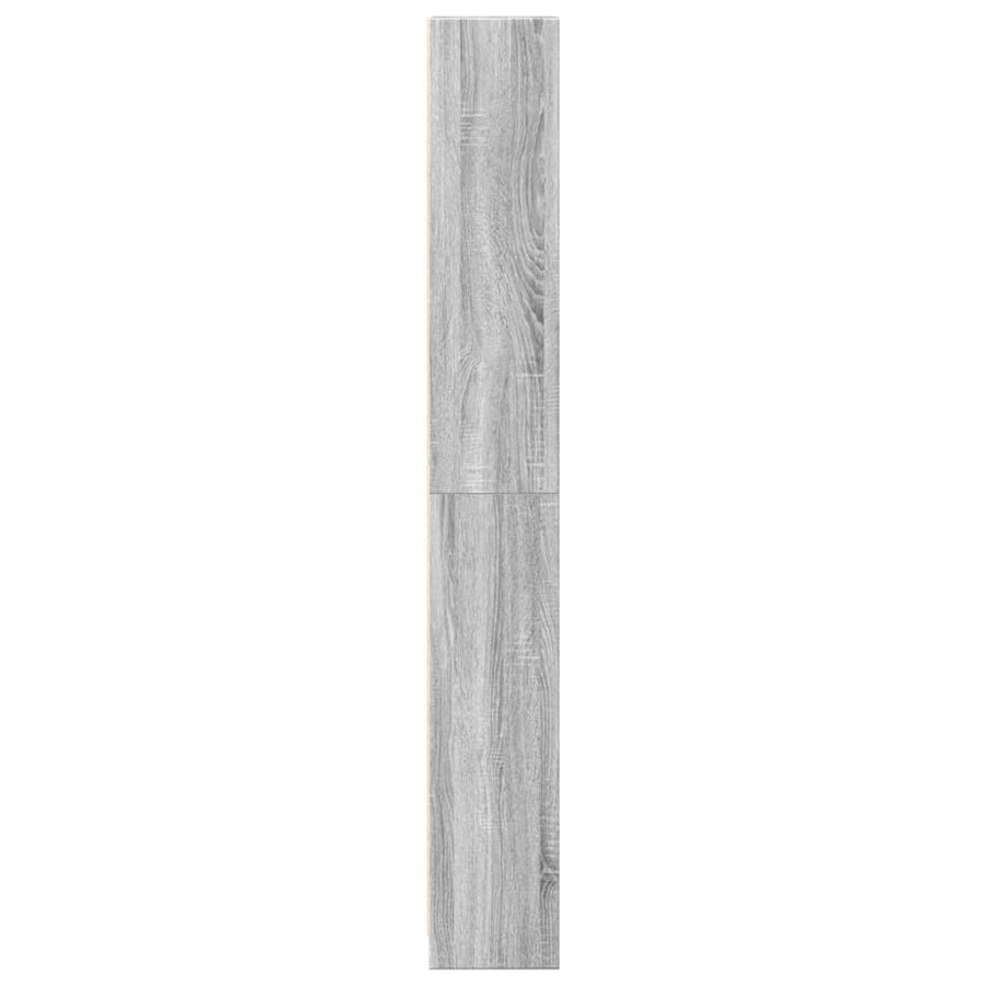 Boekenkast 40x24x176 cm bewerkt hout grijs sonoma eikenkleurig