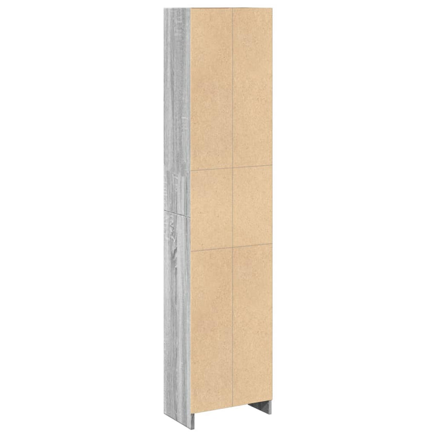 Boekenkast 40x24x176 cm bewerkt hout grijs sonoma eikenkleurig