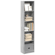 Boekenkast 40x24x176 cm grijs sonoma eiken bewerkt hout