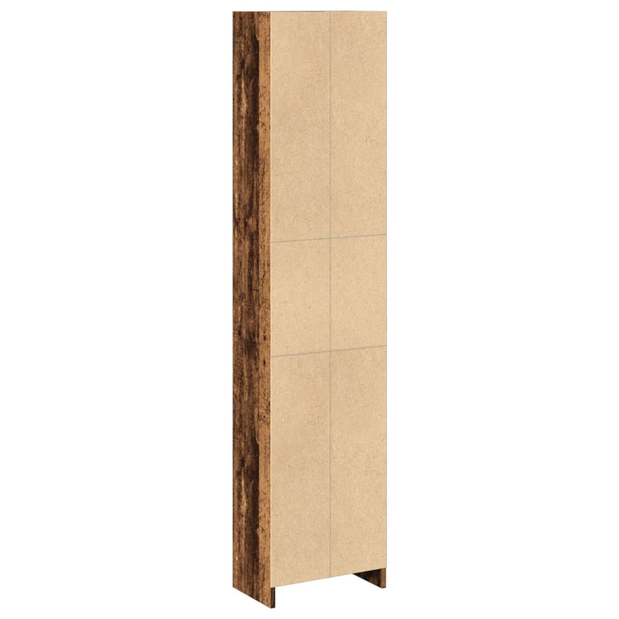 Boekenkast 40x24x176 cm bewerkt hout oud houtkleurig