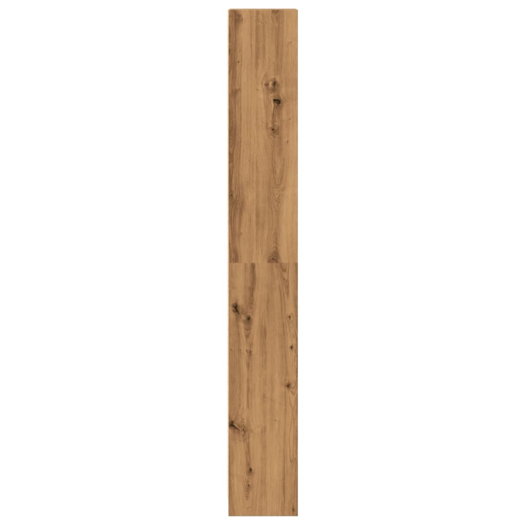 Boekenkast 40x24x176 cm bewerkt hout artisanaal eikenkleurig