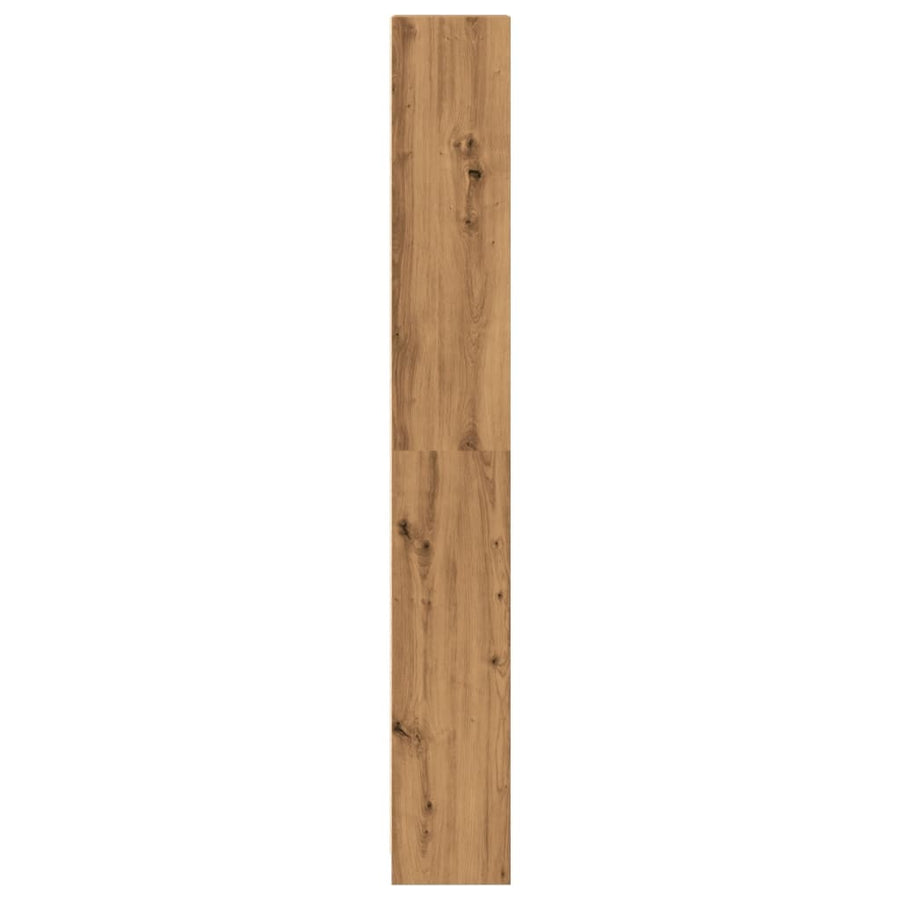Boekenkast 40x24x176 cm bewerkt hout artisanaal eikenkleurig