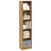 Boekenkast 40x24x176 cm bewerkt hout eiken