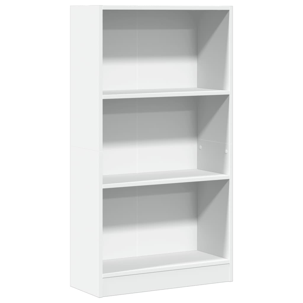 Boekenkast 60x24x109 cm bewerkt hout wit