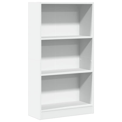 Boekenkast 60x24x109 cm bewerkt hout wit
